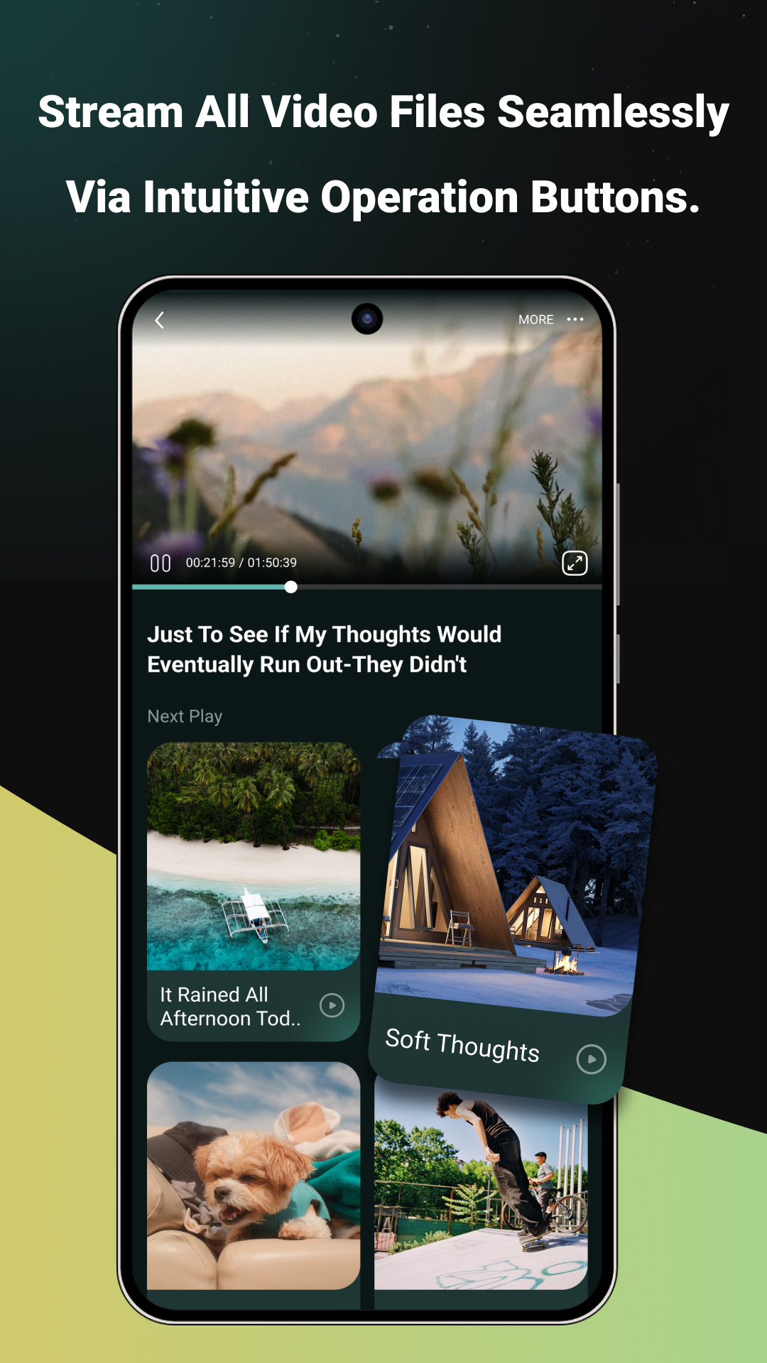 Vidrax video playback screen